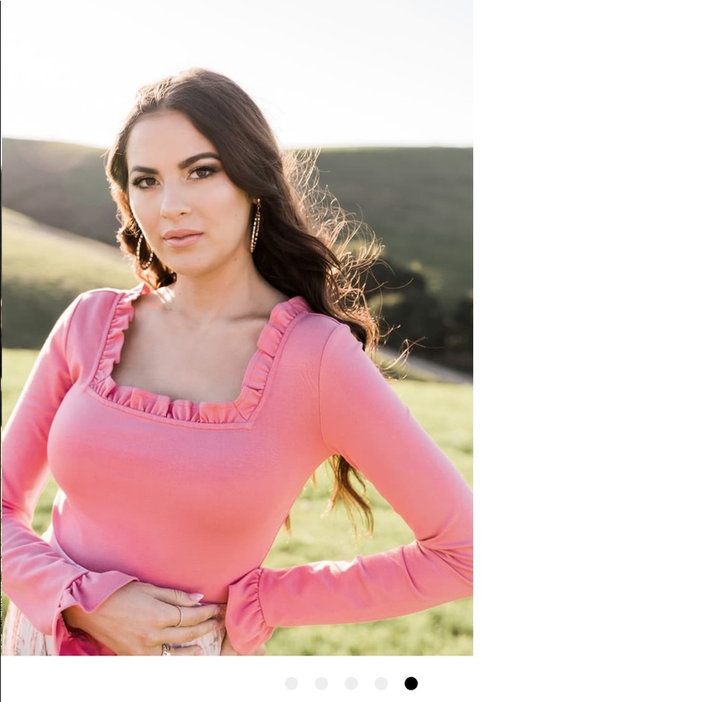 Rachel Parcell Ruffle Ponte Top - Picture 6 of 7